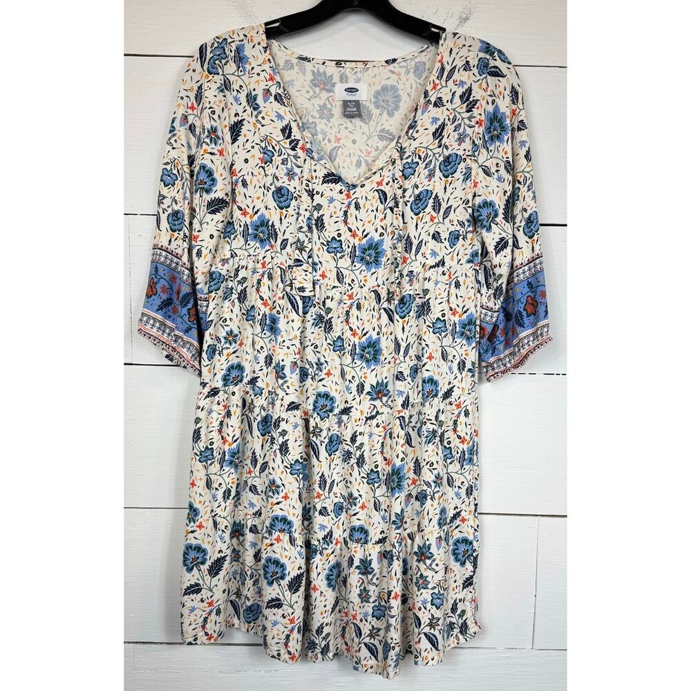 Old Navy White Knee Length Dress Girl's Extra Large 14